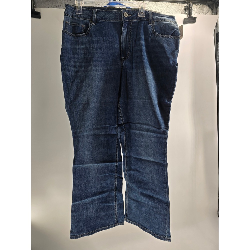 Maurices‎ m jeans Slim Boot Curvy High Rise Jeans 18W Short Dark Wash NEW